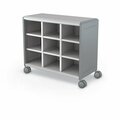 Mooreco Compass Cabinet Maxi H2 With Cubbies Cool Grey 36.1in H x 42in W x 19.2in D B3A1B1E1X0